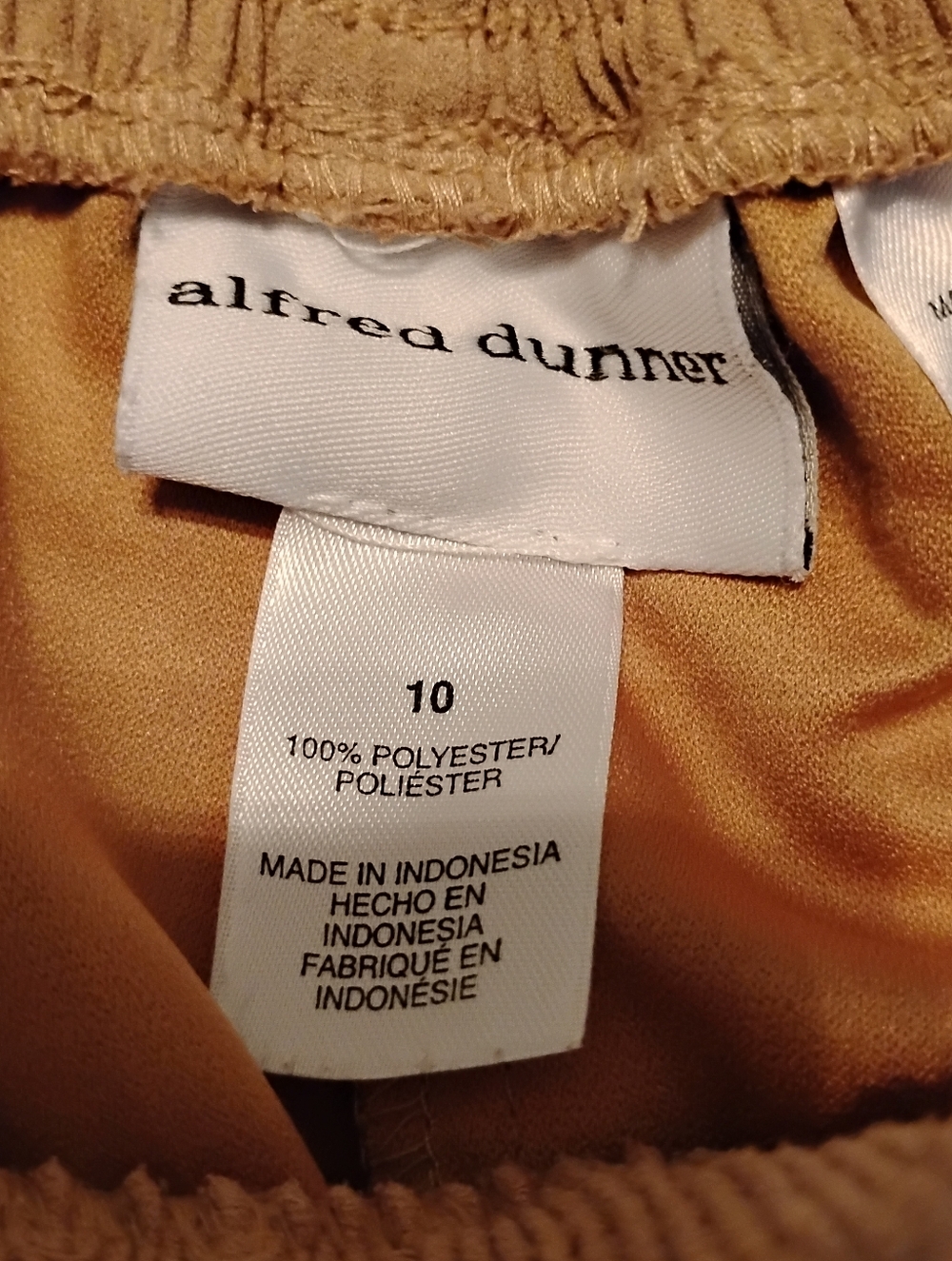 Alfred Dunner Pants, Set of 2, Beige & Green, Size 10, Polyester, Pre-owned - Picture 5 of 11